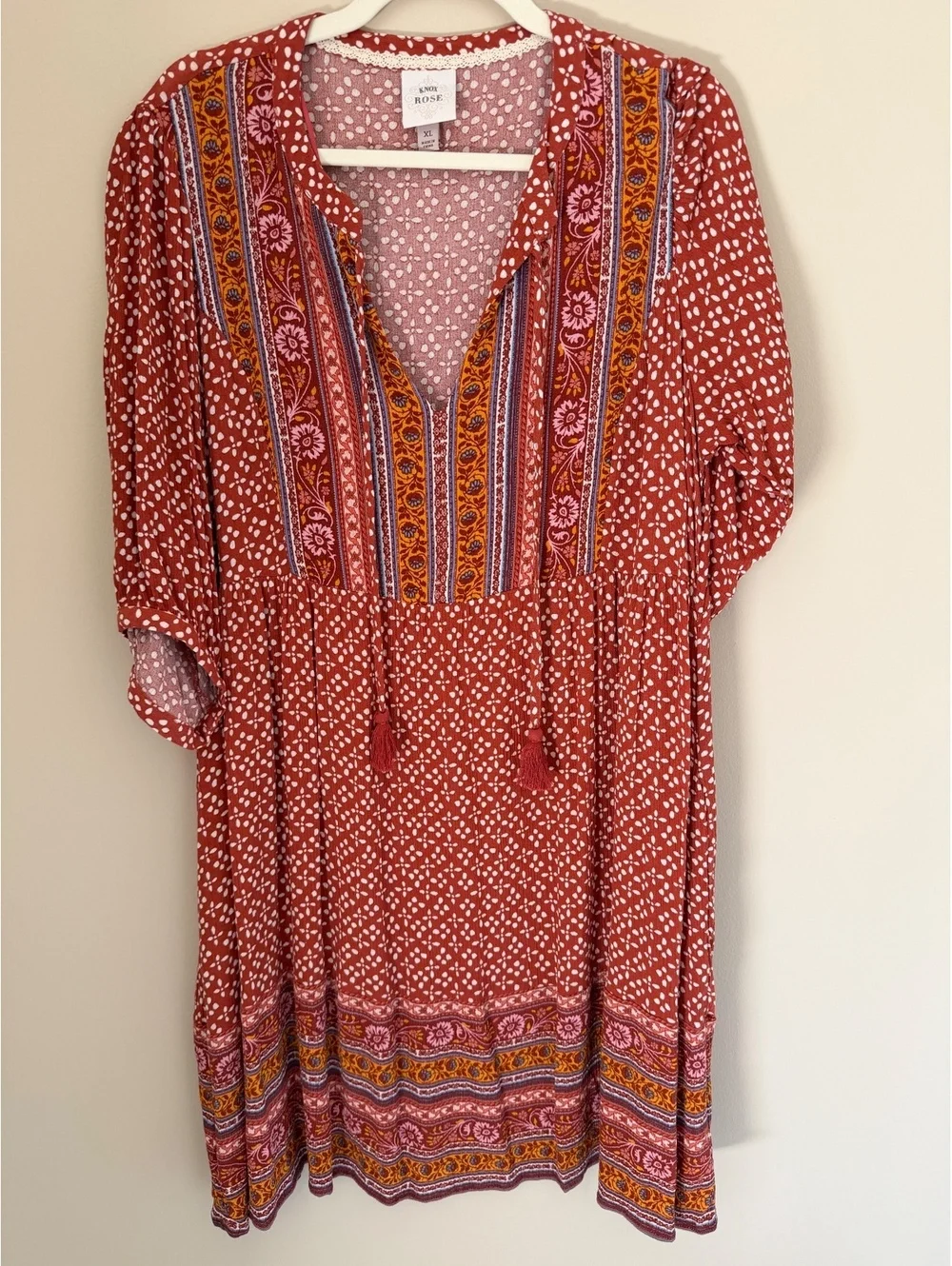 XL Knox Rose 100% Rayon midi dress